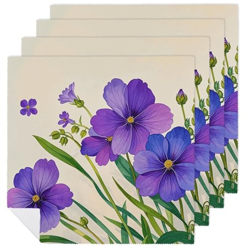 Servilletas de tela decorativas 18x18 pulgadas pack 4 miniatura 1