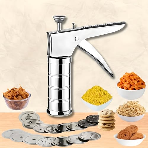 HM 15 in 1 Stainless Steel Kitchen Press | idiyappam Maker | Muru...
