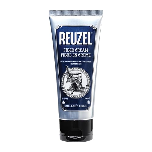 Reuzel Crema de fibra para el cabello para hombres añade plenitud y estructura sujeción flexible bajo brillo soluble en agua funciona bien en Reuzel Crema de fibra para el cabello para hombres añade plenitud y estructura sujeción flexible bajo brillo soluble en agua funciona bien en