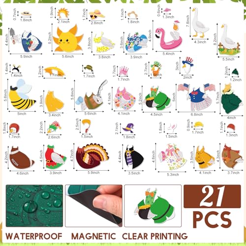 Set de 21 Imánes Decorativos Temáticos de Ganso miniatura 3