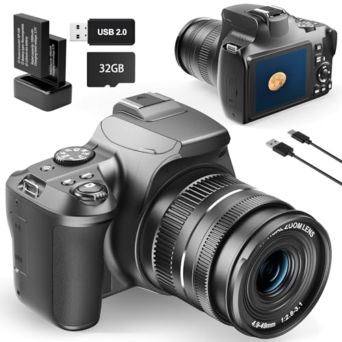 NBD 64MP Digital Camera with 4K Video & 40X Zoom - 1080P HD Autofocus, EIS Stabilization for Photography Beginners (Black)