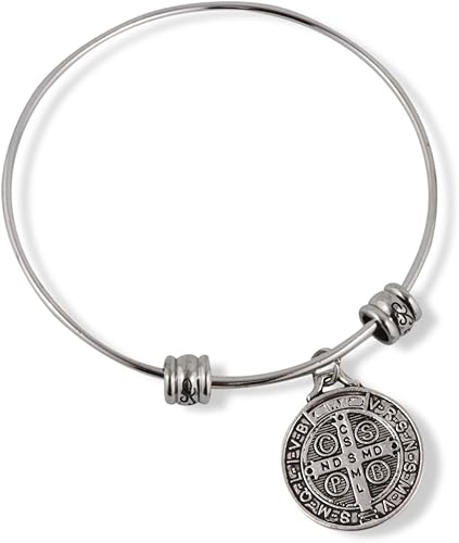 Miniatura 5 de Pulsera San Benito Medallas de San Benito son grandes regalos católicos o regalos de confirmación y Medalla de San Benito un brazalete de acero