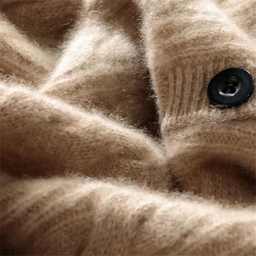 Men's Winter 100% Merino Wool Pullover Lapel Thick Knit Sweater Warm Long Sleeve Casual Knitwear Top3