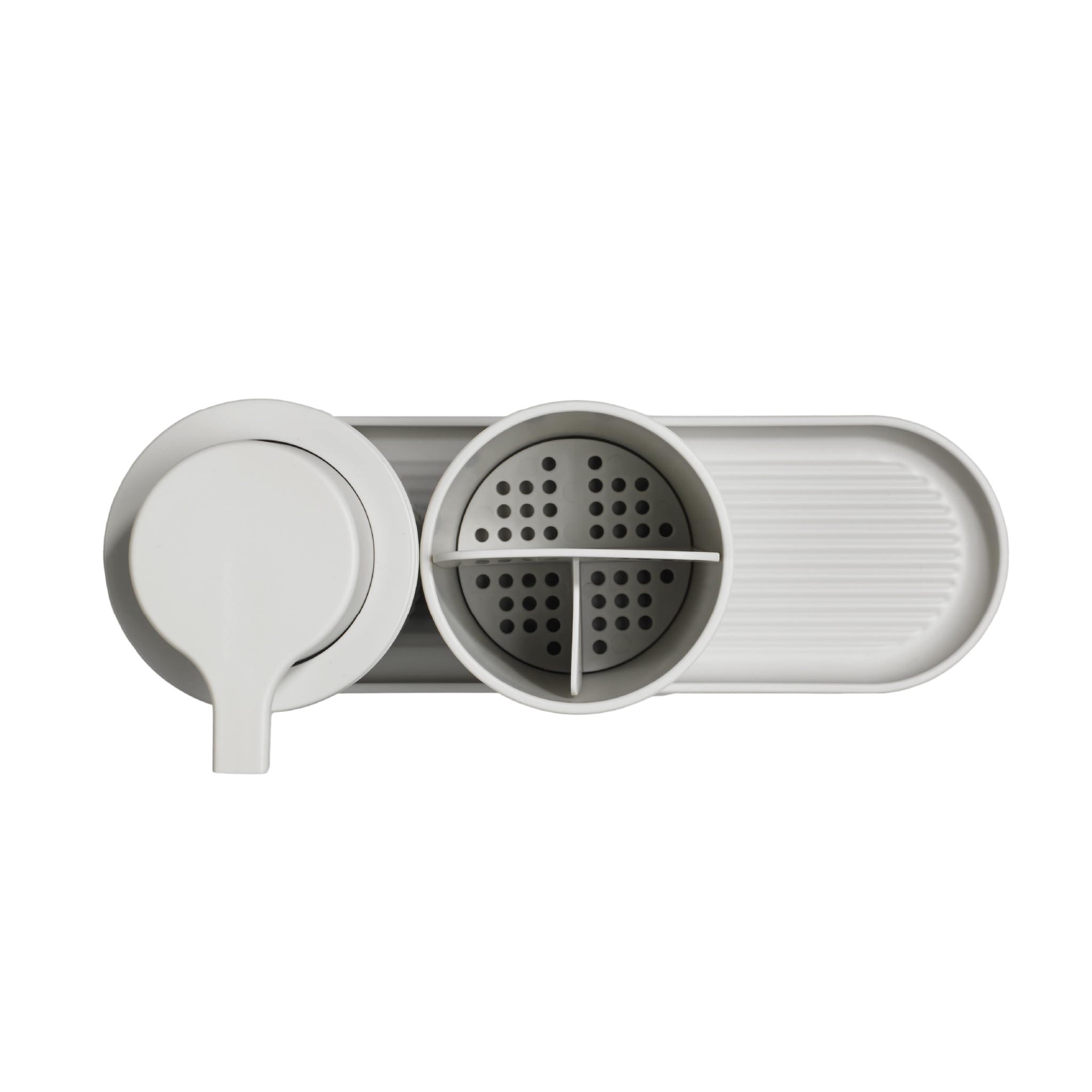 ReBorn Juego de baño reciclado, soporte para cepillo de dientes, dispensador de jabón y bandeja de baño en un paquete, fácil de limpiar con piezas extraíbles, fabricado en Gran Bretaña con materiales