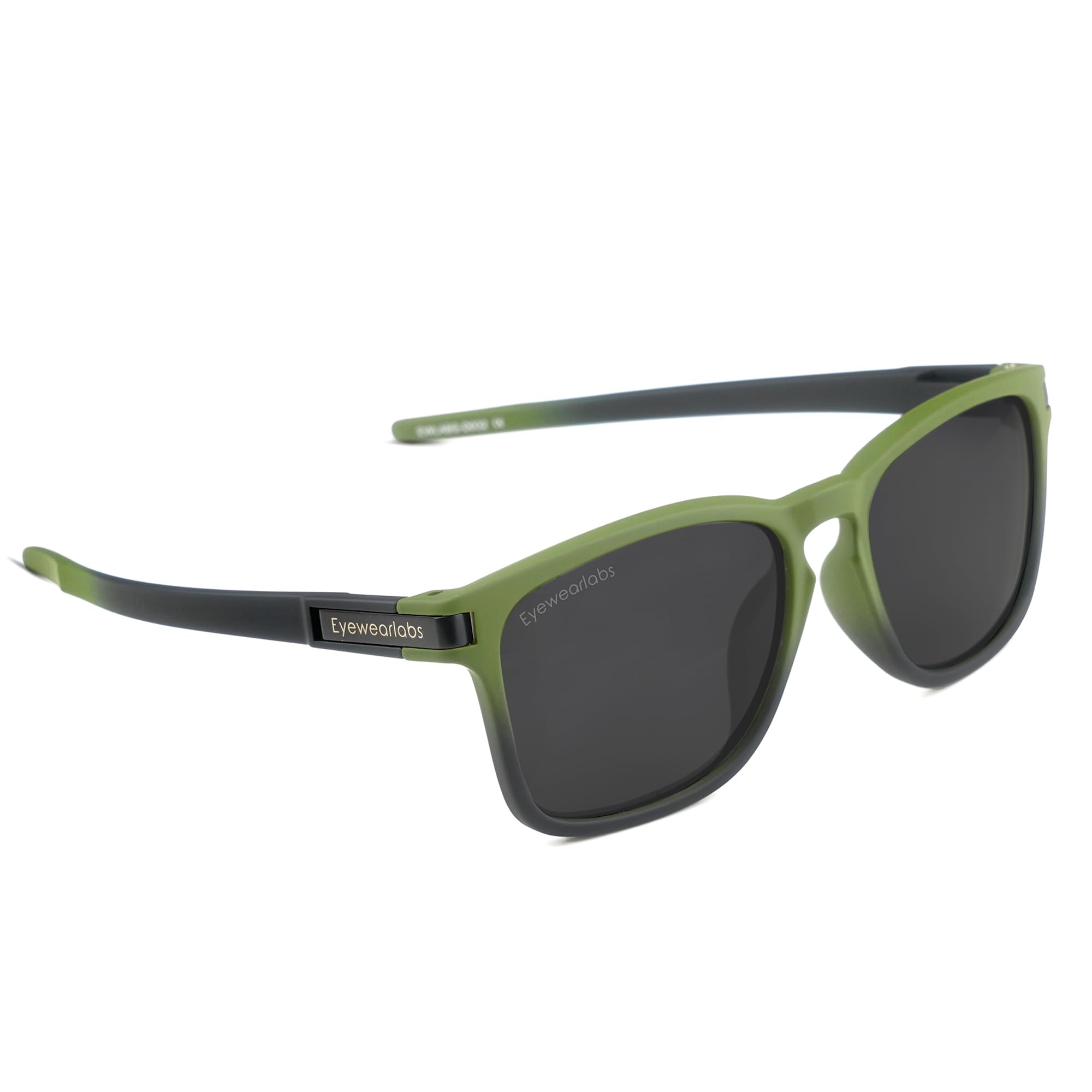 Eyewearlabsl Polarized Sunglasses For Men For Driving Sports and Adventure l Black Lens l 100% UV Protected l Medium l CEnfieldGreenSC1 l EL1144, Black, M