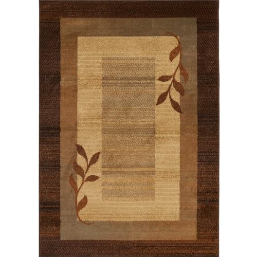 Home Dynamix Royalty Clover Modern Area Rug, Brown Multi, 5'2