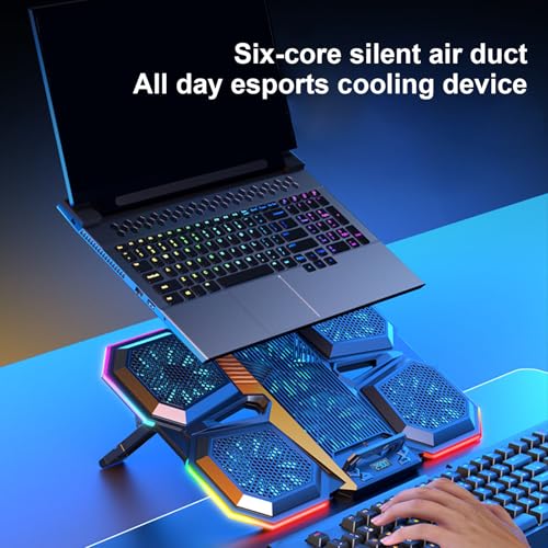 Base para laptop ajustable con ventilador y puerto USB miniatura 3
