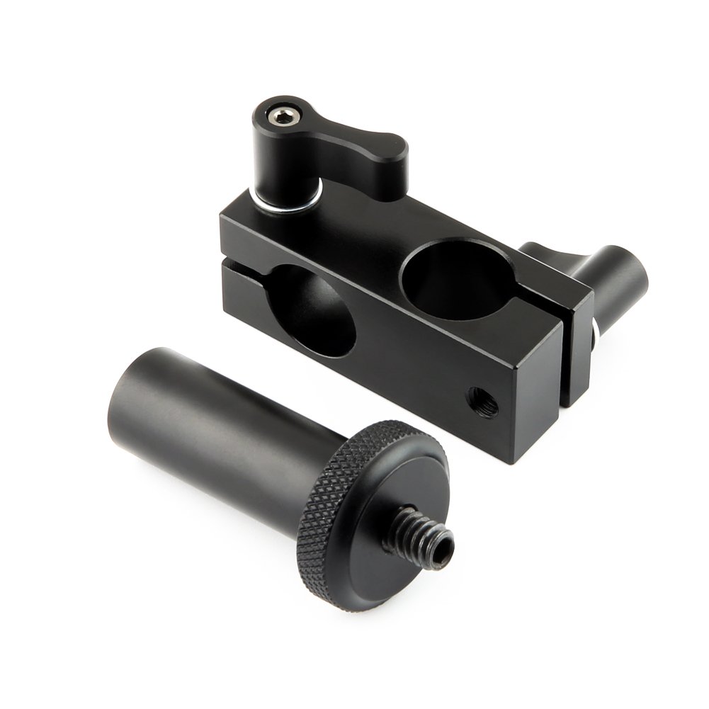 Abrazadera Para Barra De Riel De 15mm - Compatible Con Cámaras, Con Agujeros Roscados, Para Soporte De Lente Larga