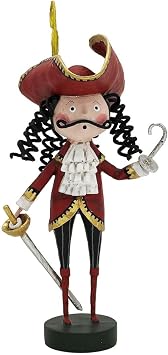 ESC by Artist Lori Mitchell Peter Pan Hook Pirate Figurine, 8.75 Inches Tall, Multicolor