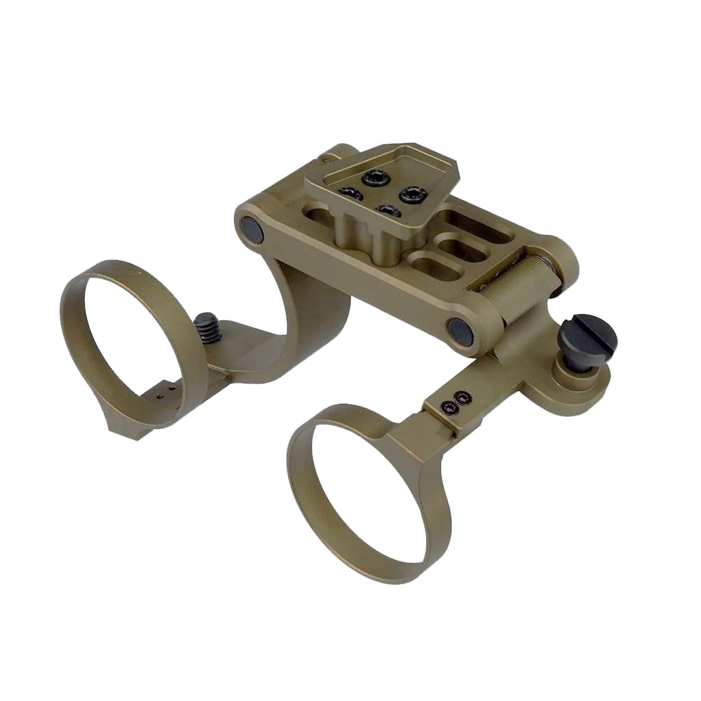 PVS14 Non-Powered Bridge Dual Dovetail NVG Mount, Fit for Night Vision Goggles PVS-14, TNV/PVS-14, NG/PVS-14, and AN/PVS-14 Systems, Tan