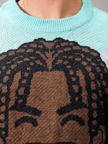 Image of The Indian Garage Co Men Oversized Character Crew Neck Sweater