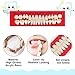 4 Sets Acrylic Resin Fake Teeth Complete Acrylic Resin Teeth Denture Dental Teeth Dentures Upper and Lower Synthetic Resin Teeth for Replacement DIY Halloween, 112 PCS, 23 A2