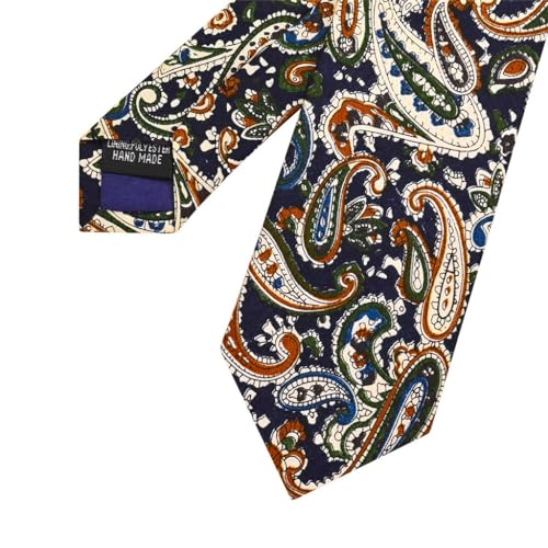 Corbata de algodón estampada para hombre con caja miniatura 4
