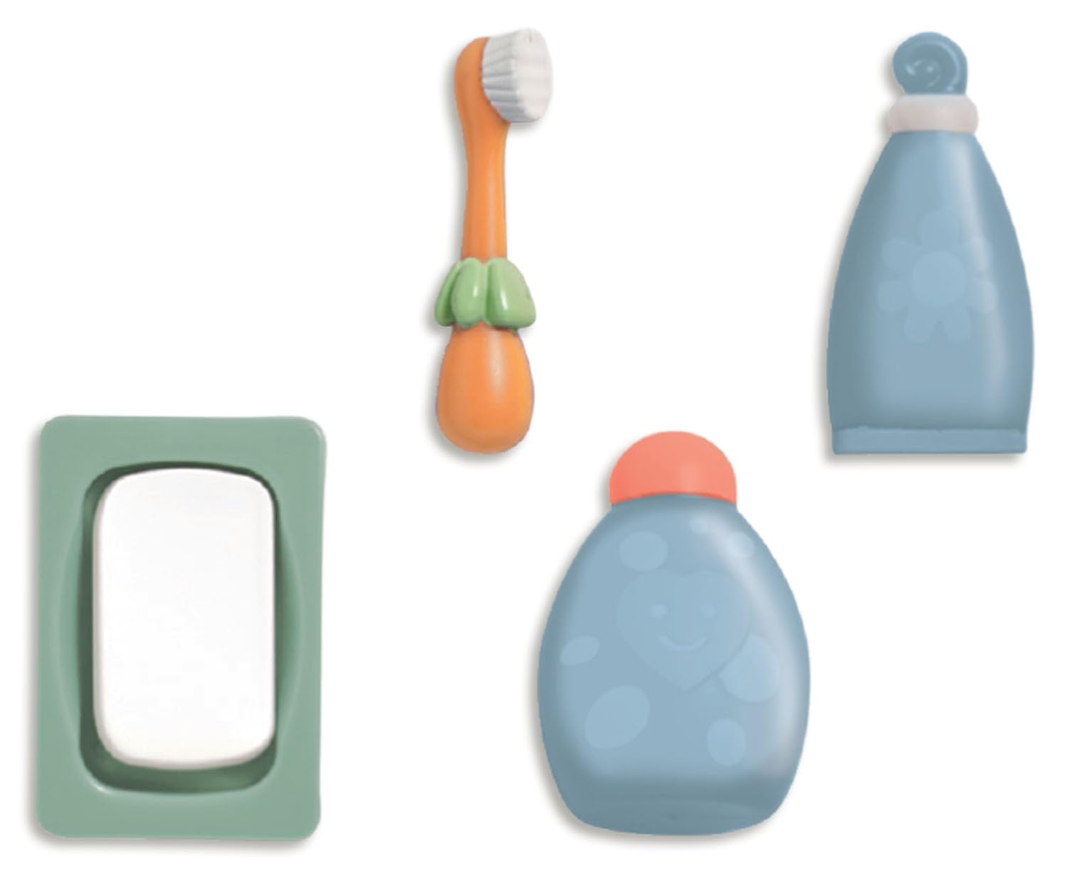 JC Toys - Für eine lange Spielzeit. Baby-Puppen-Badeset, passend für Puppen bis zu 40,6 cm, Dusche und Wasserhahn funktionieren wirklich, Spielzubehör, ab 2 Jahren, Erdtöne