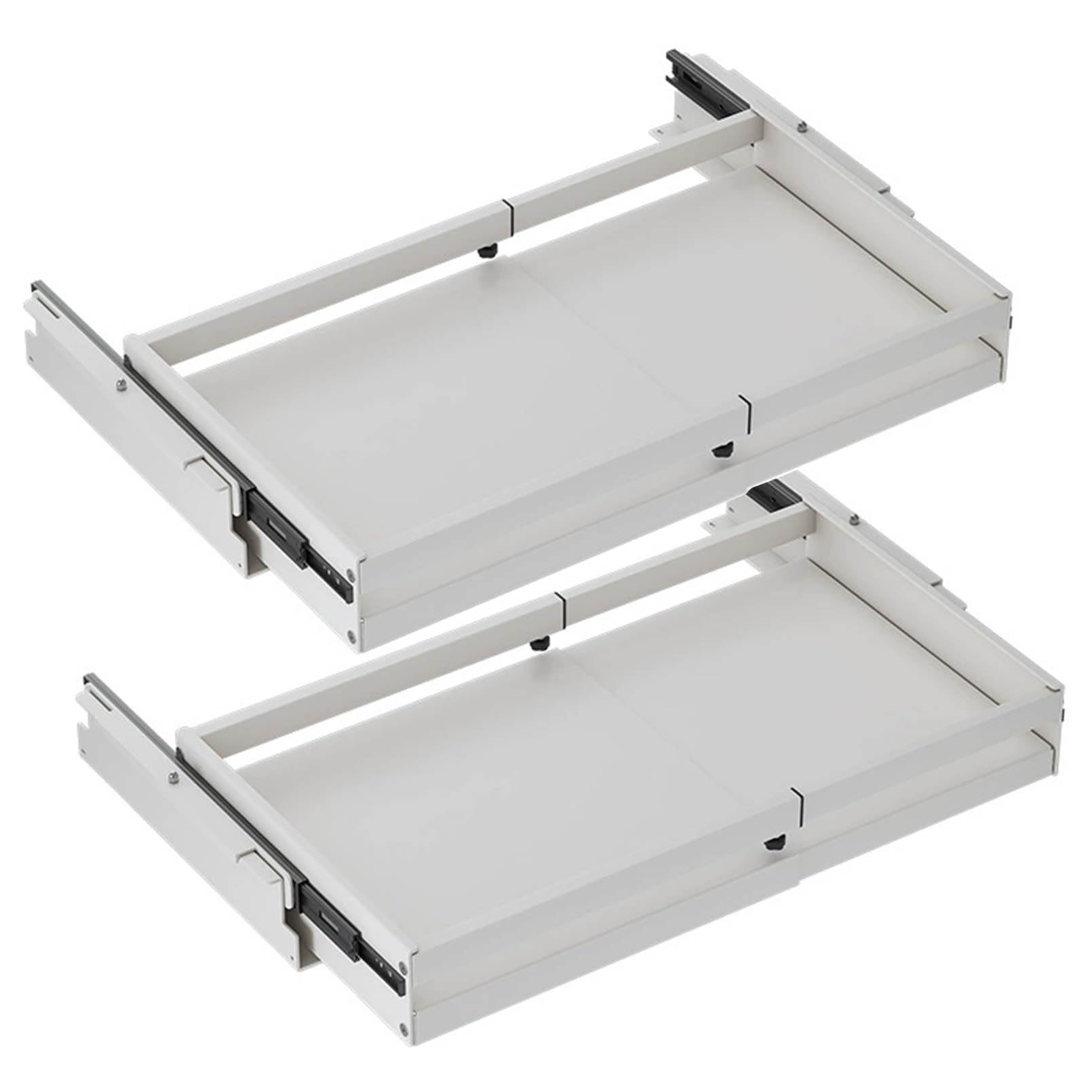 Panier coulissant extensible lot de 2 tiroirs de placard fluides taille S