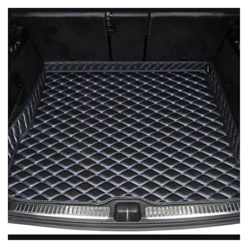 Tapis de coffre pour Audi A3 Berline 2021 2022 et A4 B8 B9 en cuir noir bleu