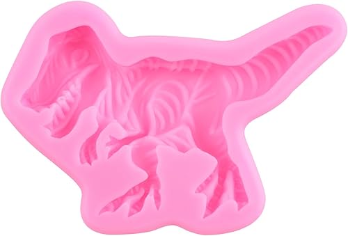 Miniatura 3 de ZiXiang Moldes de silicona de dinosaurio, molde de hojas tropicales para fondant, molde de hojas de helecho, molde de caramelo para baby shower,