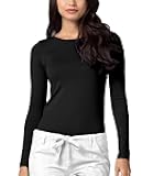Adar Underscrubs for Women - Long Sleeve Underscrub Comfort Tee