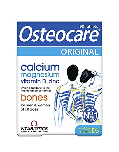 Vitabiotics Osteocare Calcium 800mg with Vitamin D3 Magnesium and Zinc - Bone Health and Immunity Multivitamin Supplement for Men and Women - 90 Tablets