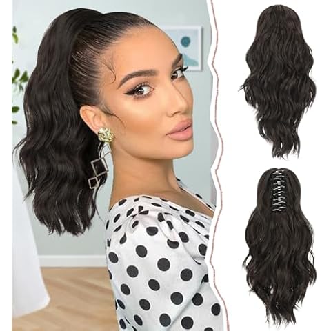 Sofeiyan 14" Wavy Claw Clip Ponytail Extension Cover