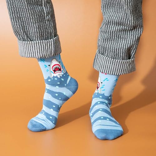 BISOUSOX Dress Socks for Men 9-12 Mens Funny Fun Colorful Crazy Funky Crew Socks Novelty Happy Cotton3