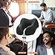 Nackenkissen Flugzeug, Reisekissen Auto Travel Pillow aus Memory Foam mit samtweichem Bezug, Nackenhörnchen Erwachsene für Reisen, Camping, Büro und Haus (Schwarz)