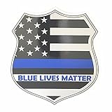 Magnet: Blue Lives Matter Thin Blue Line 6 Inch Shield Magnet