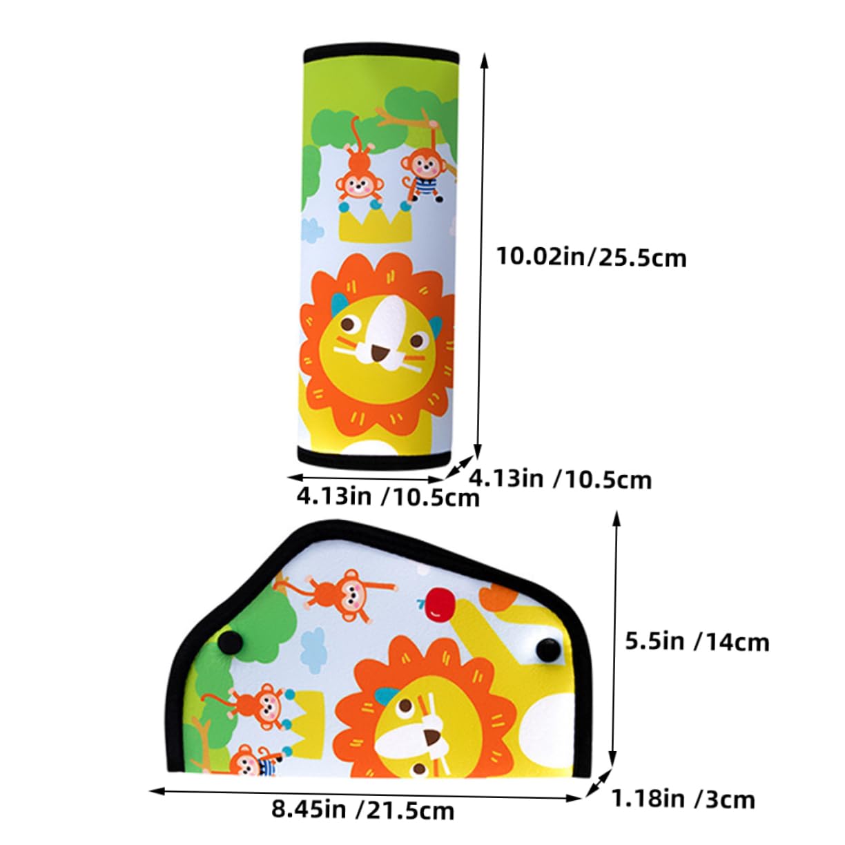 Ciieeo 5 Set Imbottitura Cintura Sicurezza per Design Cartoon Protezione Spalle e Addome Comfort e Sicurezza Adatto Tutti Veicoli