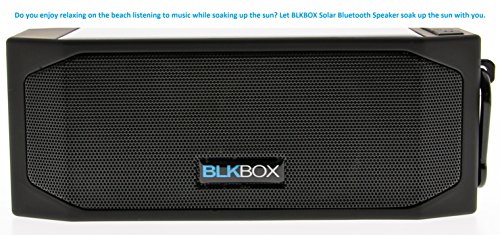 Wireless Solar Bluetooth Speaker for iOS, Androids, All Phones, Tablets, Computers (Black)