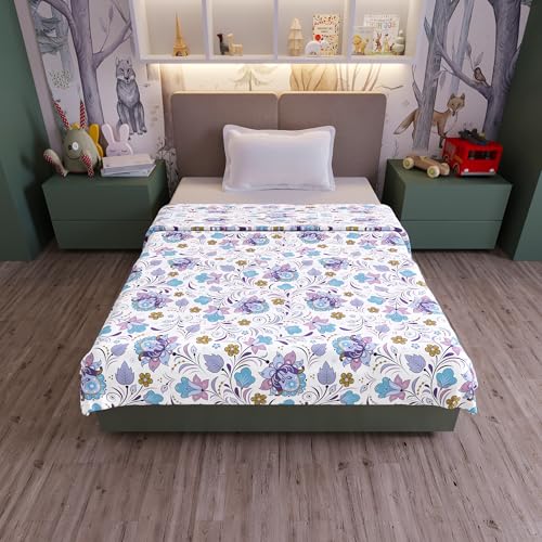 Image of Divine Casa Soft Cotton Dohar for Kids Single Bed 135 x 100 cm, 120 GSM Lightweight Breathable Quilt for Summer and Mild Winter