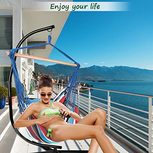 Dkeli HEAVY DUTY OUTDOOR INDOOR HAMMOCK STAND Hammock Chair Stand, Hanging Hammock Chair Stand C Stand Outdoor Indoor Solid Steel Heavy Duty Stand Only Construction thumb #2
