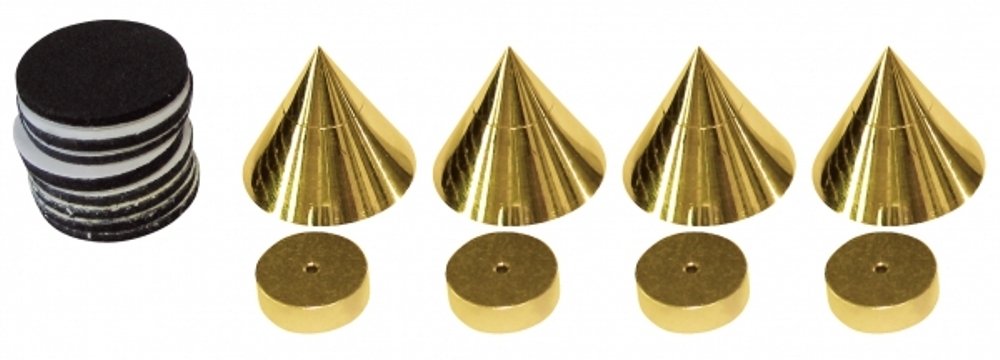 Dynavox Sub Watt Absorber, set da 4, Ottone