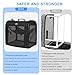 Wakytu 2-in-1 Faltbare Katzentransportbox Katze Auto Transport für Zwei Katzen Kleiner Hund Doppel-Haustiertragetasche Hochwertiger Stoff Good Stabilität Hundeautositz Reise Outdoor Camping ﻿