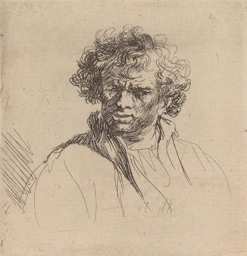 Toile peinture murale Homme à tête Rembrandt art abstrait 60x90cm