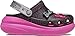 Crocs® Barbie Unisex Clogs – Crush Slides – Thermoplastic EVA Construction – 360-Degree Comfort Black Men's 6, Women's 8 Medium
