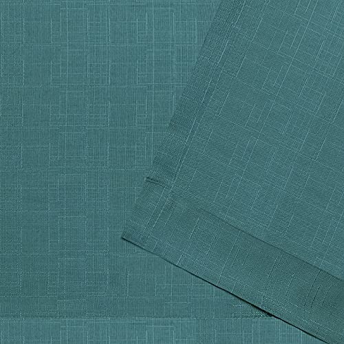 Exclusive Home Curtains Loha Linen Window Curtain Panel, Polyester, Blue Teal, 108" Length, W 54" x L 108" (2 Panels) - Image 4