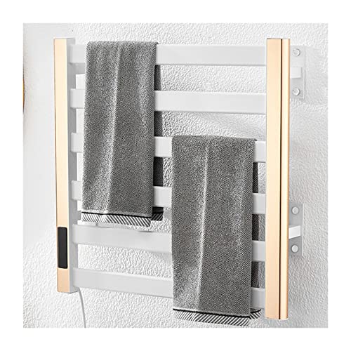 WRJAHCG Toallero Calefactor,Secatoallas Electrico Pared Secadora De Ropa Portatil 130w Toallero EléCtrico con Termostato ElectróNico,Blanco,Left out