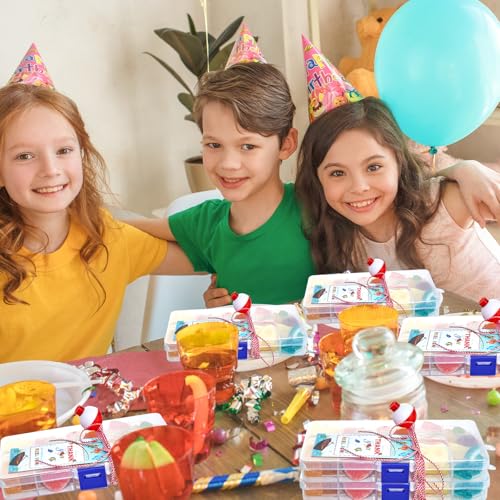 Cherizia 73Pcs Fishing Party Favors Candy Little Tackle Boxes 24 Sets with Red White Floater Thank You Cards for Making My Reel Fun Fishing Gone Theme Party Decorations (24)