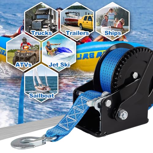 Scuange BL-1600 Trailer Boat Winch 1600 Lbs Heavy Duty Hand Crank Winch thumb #1