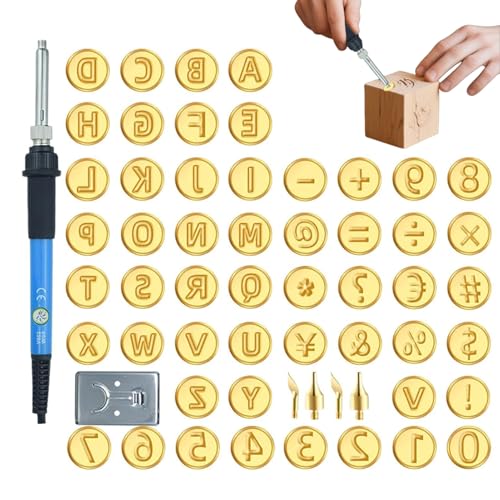 Herramientas de pirografía para quemar madera, kit de quema de madera para tallar en relieve, plantilla de números del alfabeto, bolígrafo de temperatura ajustable, molde de trabajo de pirografía para