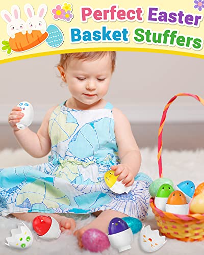Image of Yetonamr Easter Eggs Toys for Babies Boys Girls Kids, Toddler Easter Basket Stuffers Prefilled Easter Eggs with Toys Inside Filled Infant Montessori Toys Gifts for Toddlers Babies Boys