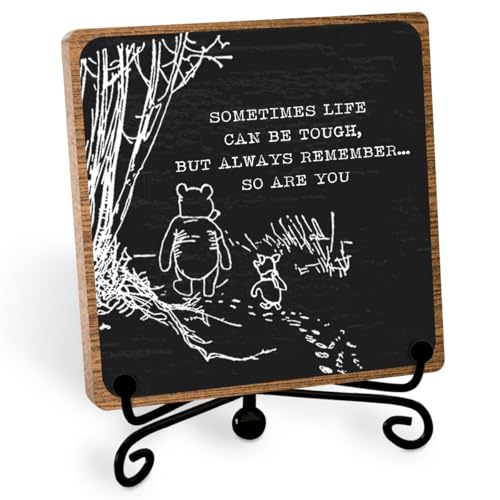 Winnie Inspirational Desk Sign Pooh, Cute Inspirational Gifts for Women Men, Friends Family Apart...