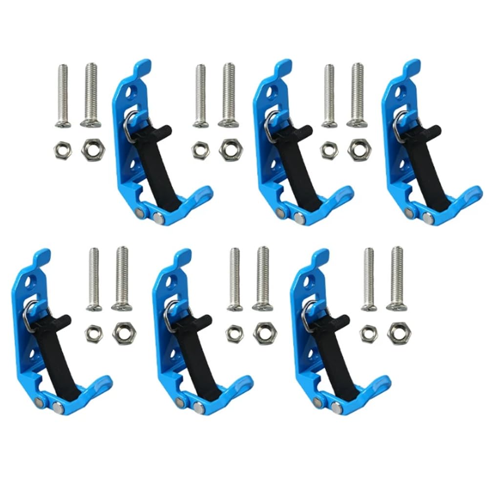 Jnchdghwa Blue Holder Mount Kit For Roof Rack 6 Pcs Shovel Mount Metal Rubber Clamp Mounting Brackets