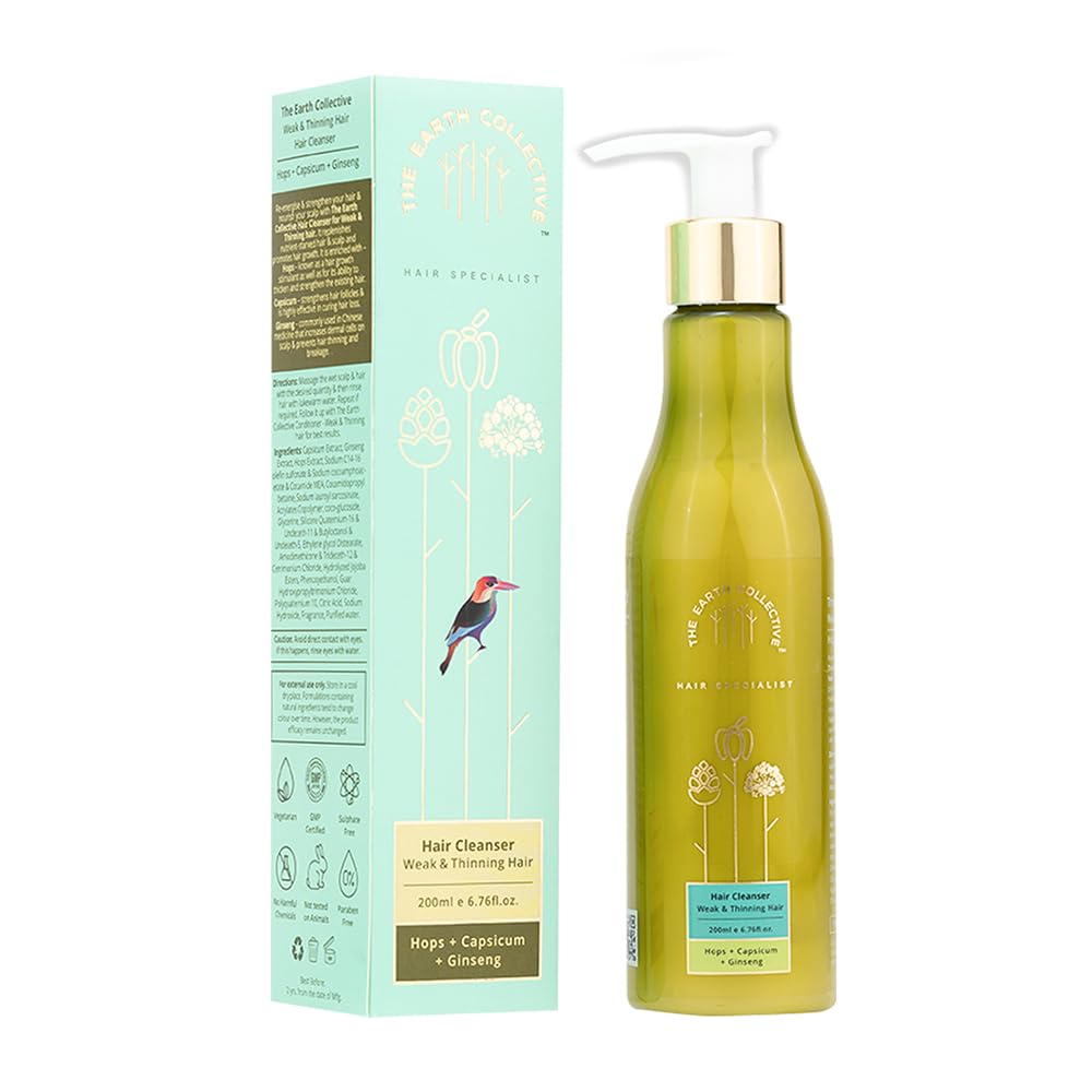 THE EARTH COLLECTIVE Hair Cleanser For Weak And Thinning Hair (200 Ml) - Controls hair fall