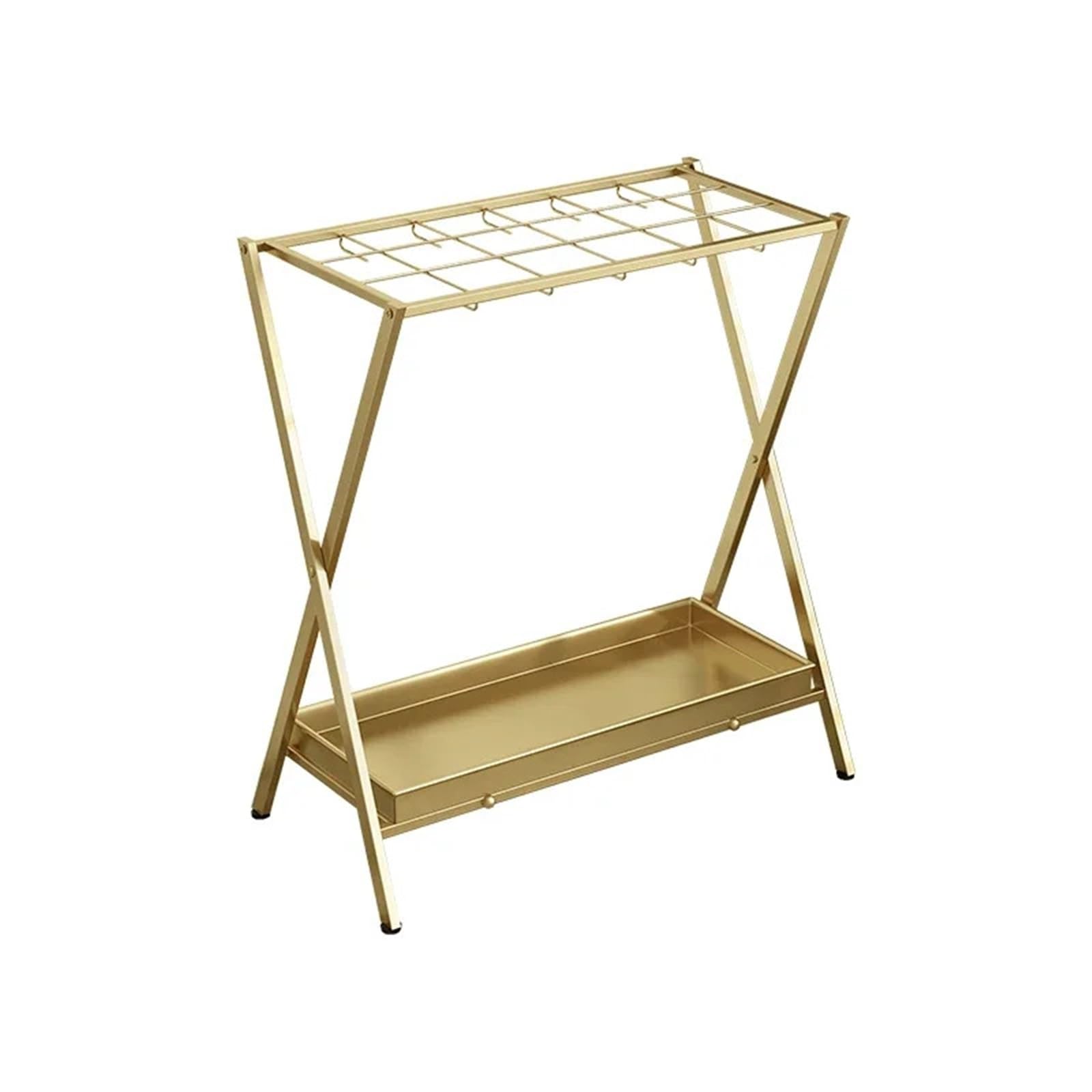 FVDZRFIE Umbrella Stand Metal Umbrella Storage Rack Stand Foldable Holder With Draining Tray For Entryway Hallway(Black)