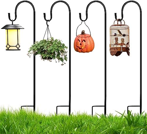 Garten Schäferhaken, 35 Zoll Hirtenhaken Laternenstab Metall Gartenstab