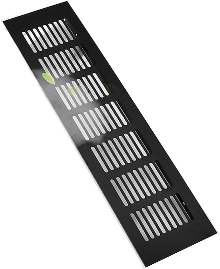 Ventilation Grille Air Vents Grille,Ventilation Opening Grille, Aluminum Alloy Cabinet Vent, Black(Width 150mm,Long 150MM)