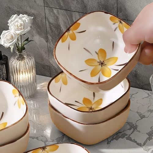 Image of YANCI 200ML Ceramic Dipping Bowls - Set of 12 | Microwave & Dishwasher Safe | Mini Bowls for Soy Sauce, Chutney, Ketchup, Jam & Spices | Elegant Tableware for Sushi & Snacks