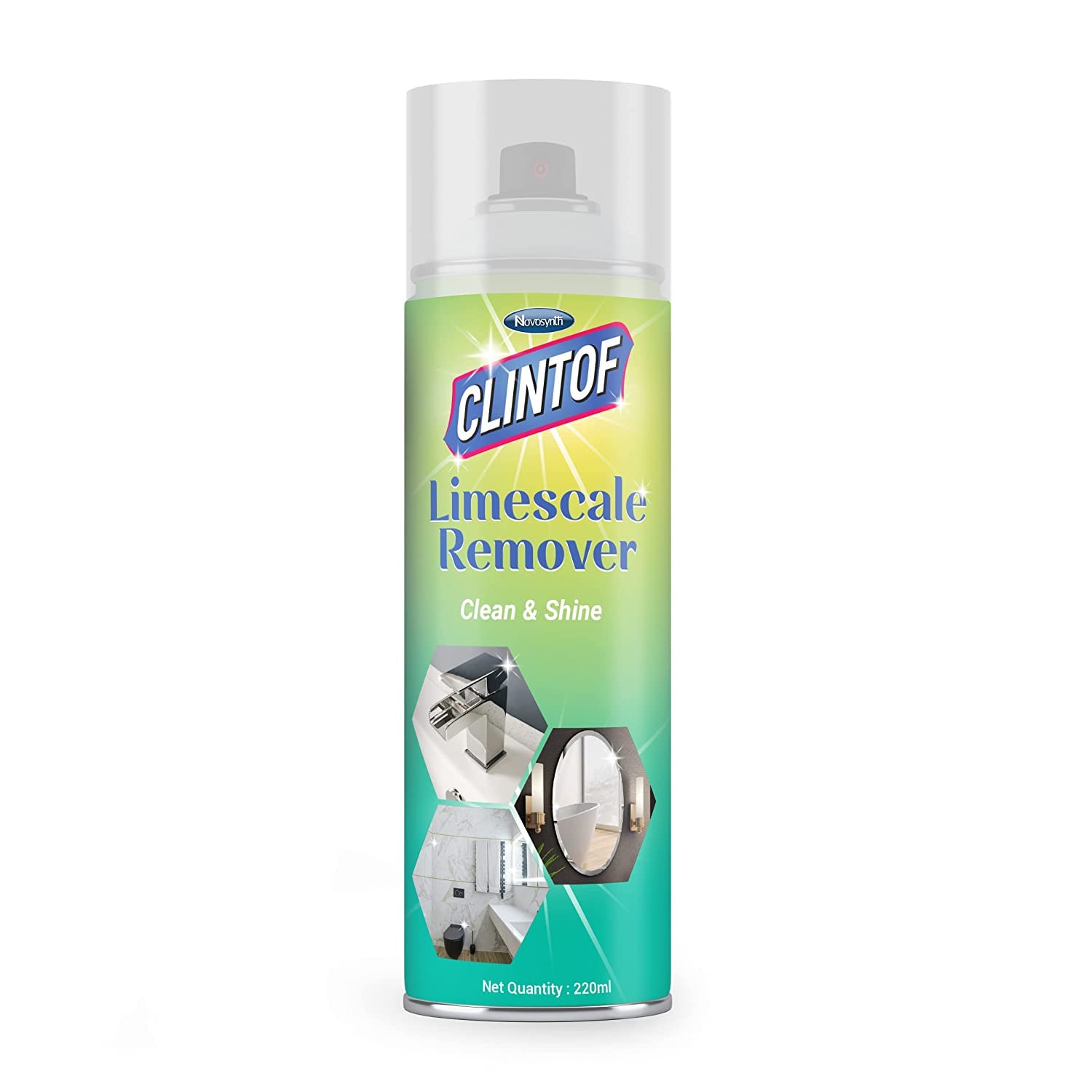 CLINTOF Shower and Tap Cleaner Spray for Bathroom 220ml | Steel Tap & & Limescale Remover Liquid For Bathroom Fittings | Faucet Stain Remover Liquid Spray | Bathroom Fitting Cleaner Spray (B0BLKG48L8) Amazon Price History, Amazon Price Tracker