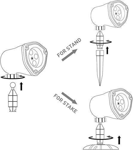 Miniatura 9 de Vanthylit Proyector de luces de Navidad al aire libre, proyección de copos de nieve blancos y azules en el exterior, luz LED impermeable de Navidad